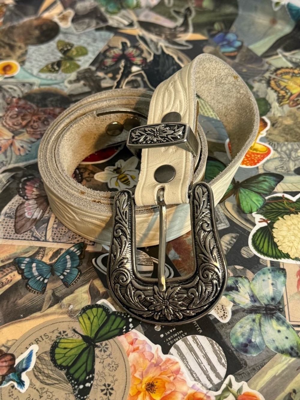 Spell Cactus Rose Cream Belt Vintage